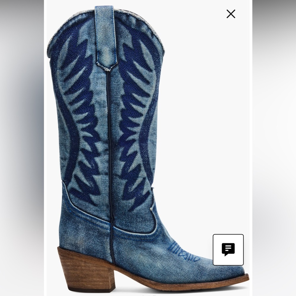 Albany Denim Western boots 7.5 - Picture 2 of 4